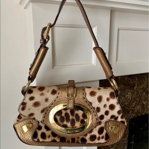 Dolce and Gabbana leopard print shoulder bag
